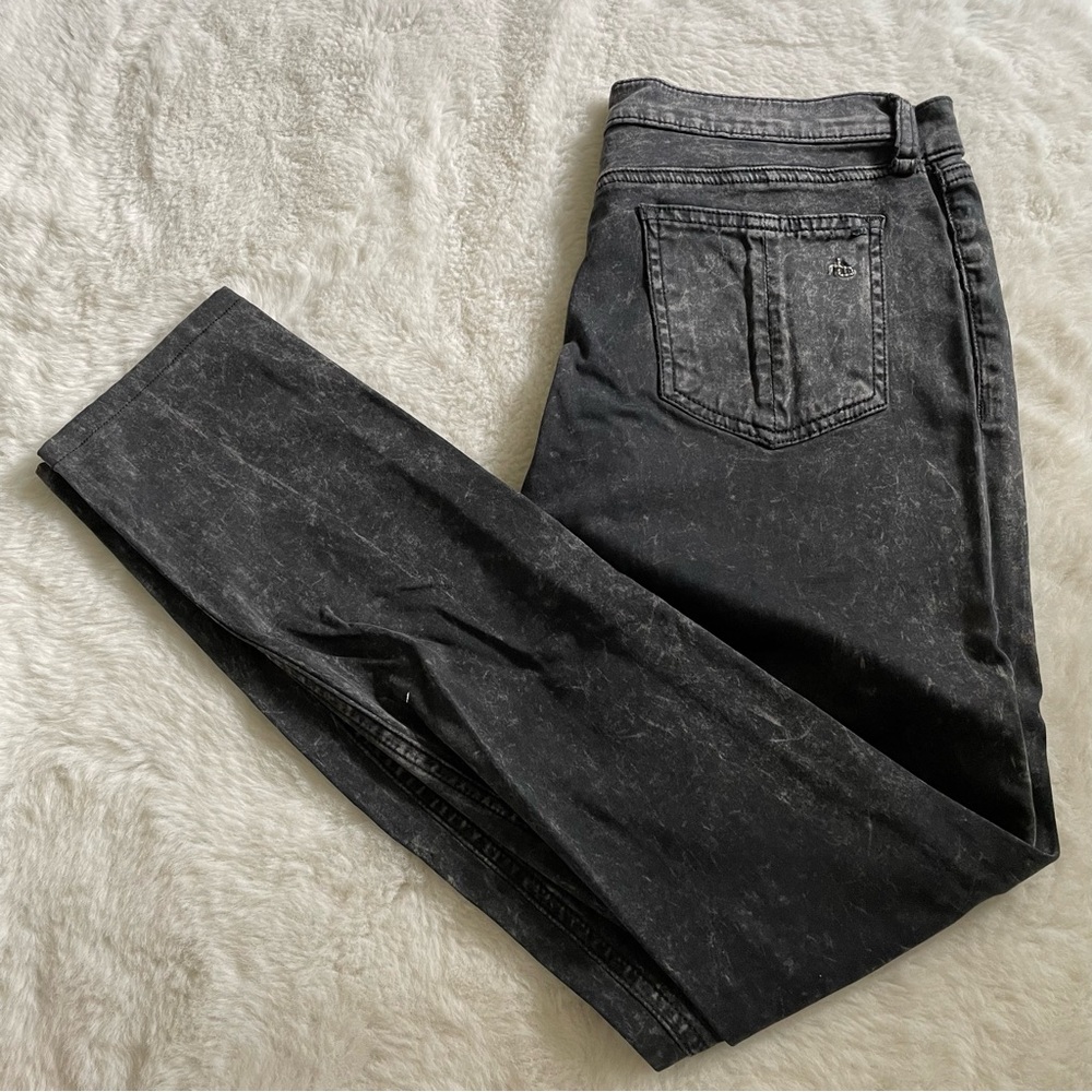Rag & Bone Size 27 Legging Rosebowl Navy Acid Washed Grey Mid Rise